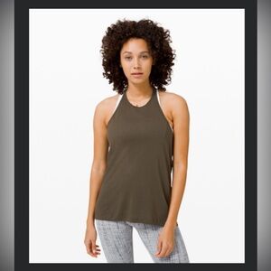 EUC lululemon Trapeze Racerback in dark olive. Size 8.